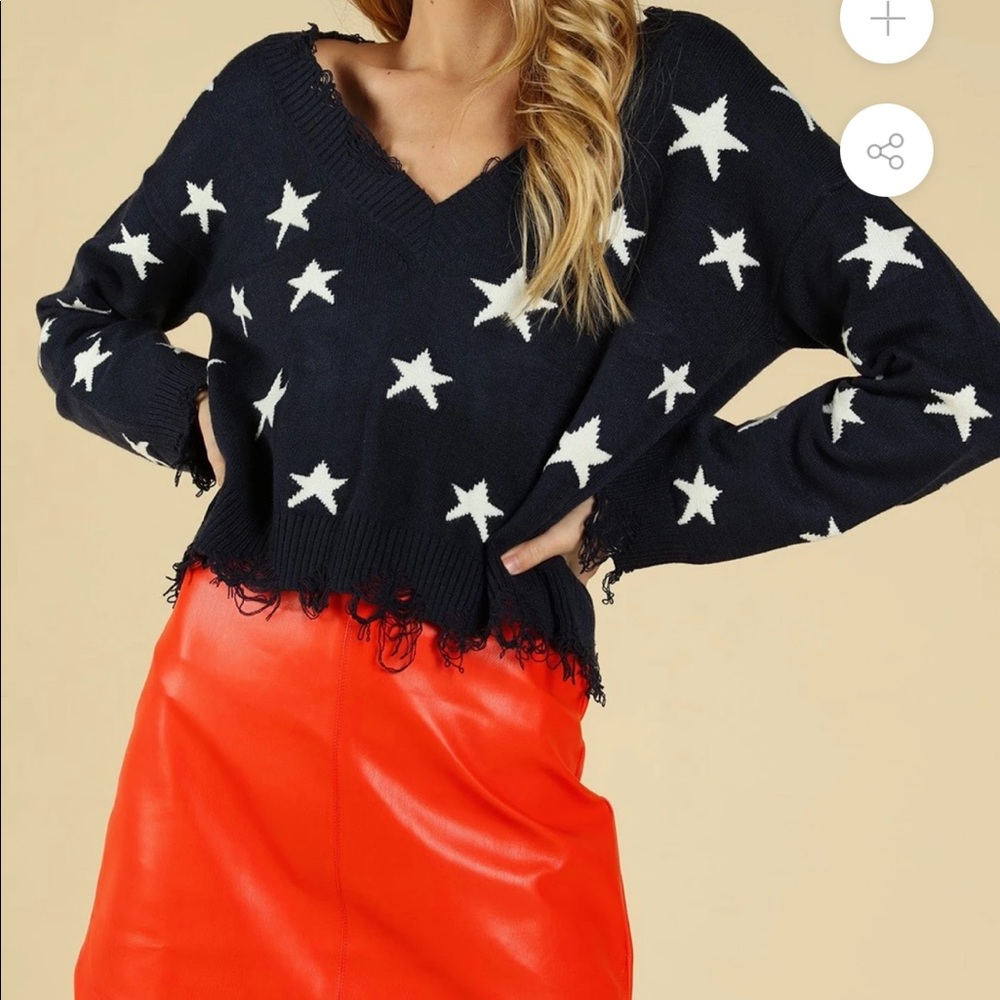 Wild Honey Tattered Star Sweater